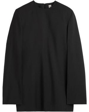 TOTEME Totême Structured Long Sleeved Top - Black
