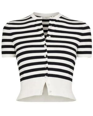 Ralph Lauren Striped Cardigan - Black