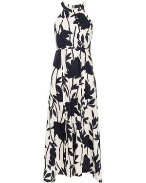 Brunello Cucinelli Floral-Printed Sleeveless Maxi Dress - White