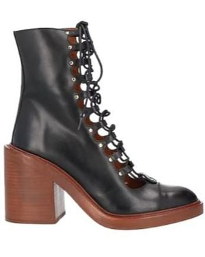 Chloé Lace-Up Ankle Boots - Black