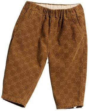 Gucci Gg Corduroy Pants - Black