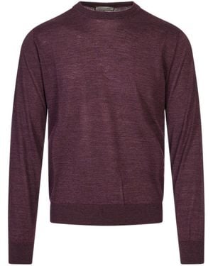 Canali Long-Sleeved Knitwear - Purple