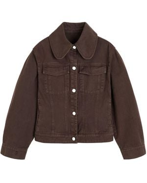 By Malene Birger Villies Organic Cotton Denim Jacket - Brown