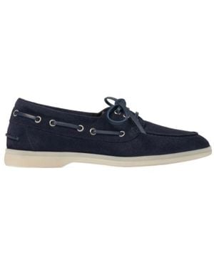 SCAROSSO Lia Boat Shoes - Blue