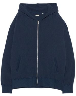 Nanamica Zippered Warm Hoodie - Blue
