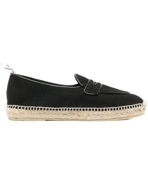 Thom Browne Varsity Penny Slip-On Espadrilles - Black