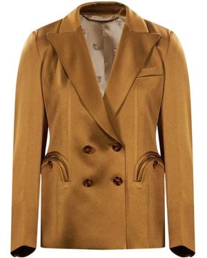 Blazé Milano Blazé Milano Double-Breasted Tailored Blazer - Brown