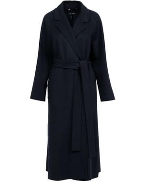 Max Mara 'S Poldo Belted Long-Sleeved Coat - Blue