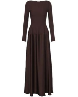 Jonathan Simkhai Paola Knitted Satin Gown - Brown