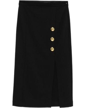 Pinko Full Milano Knit Pencil Skirt - Black