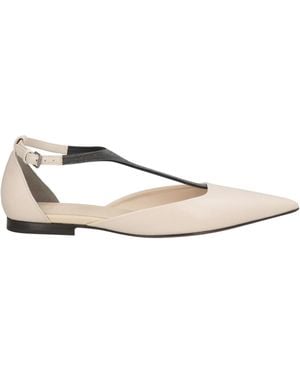 Brunello Cucinelli Real Leather Flat Sole Sandals - White