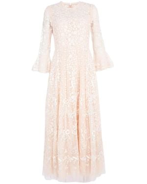 Needle & Thread Flower-Embellishment Maxi Dress - Pink
