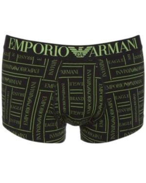 Emporio Armani Logo-Print Boxers - Green