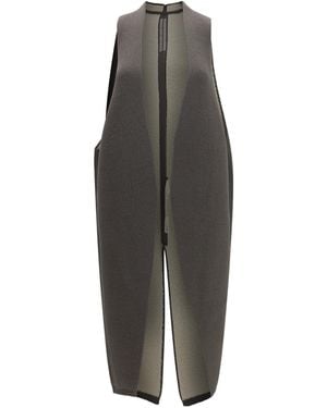 Rick Owens V-Neck Sleeveless Knit Top - Grey