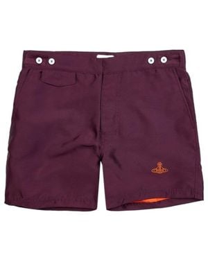 Vivienne Westwood Orb Logo Swimming Trunks - Purple