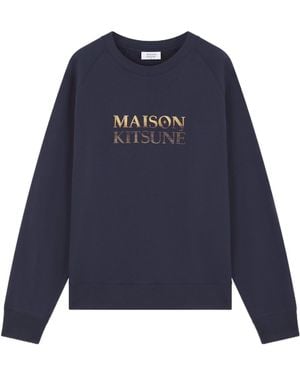 Maison Kitsuné Maison Kitsuné Gradient Oversize Sweatshirt - Blue