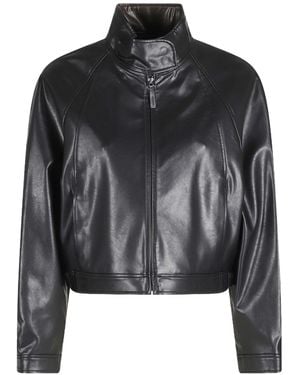 Low Classic Stand Collar Cropped Jacket - Black