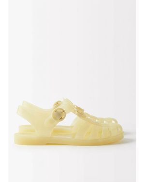Gucci Sandal With Double G - Yellow
