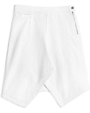 Lemaire Asymmetric Wrap Skirt - White