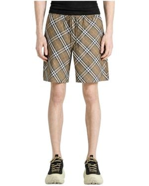 Burberry Chcked Drawstring Swim Shorts - Multicolour