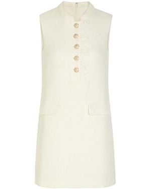 Self-Portrait Tailored Bouclé Mini Dress - White