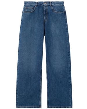 Palm Angels Logo Back Wide-Leg Jeans - Blue