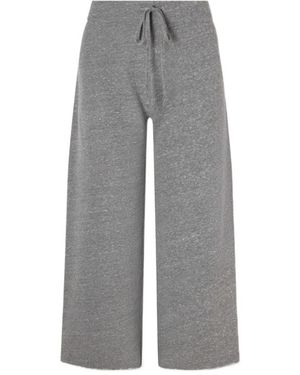 Nili Lotan Kiki Cropped Jersey Track Trousers - Grey
