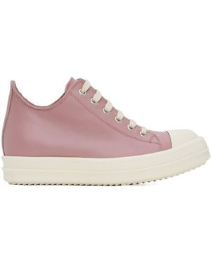 Rick Owens Lido Round-Toe Lace-Up Trainers - Pink