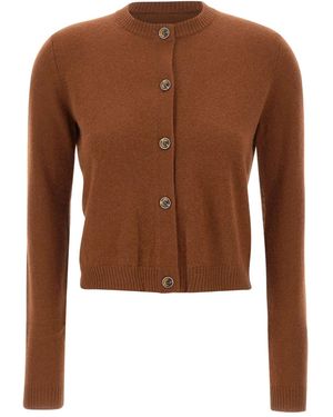 Marella Cicogna Crew Neck Cardigan - Brown