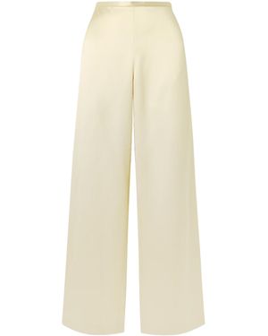 The Row Ardyn Hammer Texture Wide-Leg Casual Trousers - White