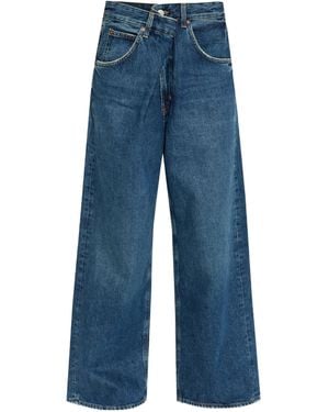 Agolde High-Waisted Wide-Leg Jeans - Blue