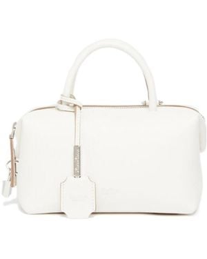 Max Mara Holdalls Logo Stamp Small Tote Bag - White