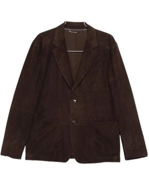 Canali Long-Sleeved Casual Jacket - Brown