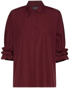 Max Mara Cotton Poplin Shirt - Red