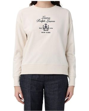 Ralph Lauren Lauren Easy French Logo Printed Sweatshirt - White