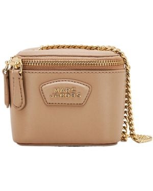 Marc Jacobs Logo Chain Leather Mini Bag - Natural