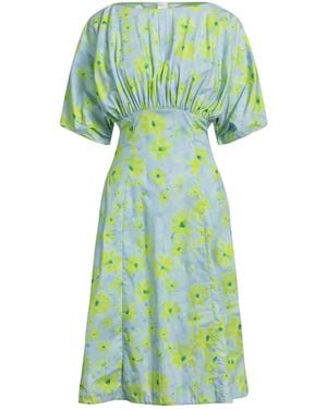 Marni Floral Waist-Tied Dress - Green