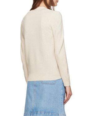 A.P.C. Louisa Logo Embroidered Cardigan - White