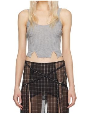 KNWLS Ribbed Knit Vest - Grey