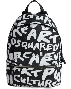 DSquared² Logo-Print Backpack - White