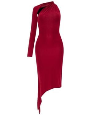 Courreges Asymmetrical Dress - Red