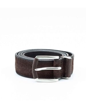 Orciani Suede Buckle Belt - White