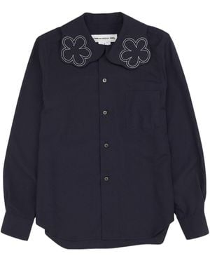 Comme des Garçons Flower Shirt - Blue