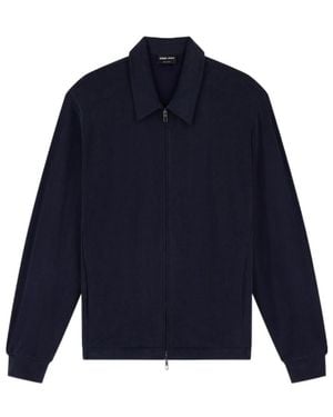 Giorgio Armani Zip-Up Collar Jacket - Blue
