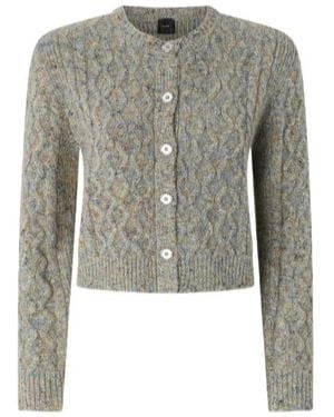 Pinko Cable-Knit Button Cardigan - Grey