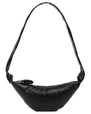 Lemaire Small Croissant Zipped Shoulder Bag - Black