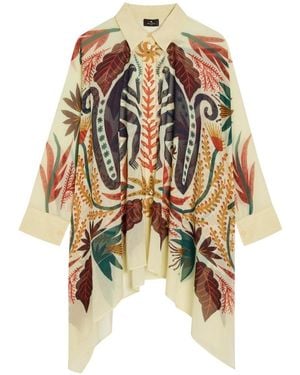 Etro Printed Silk Shirt - Metallic