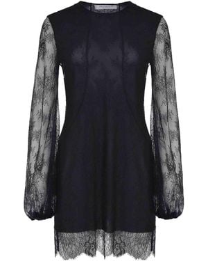 Philosophy Di Lorenzo Serafini Lace-Detailed Sheer Dress - Black