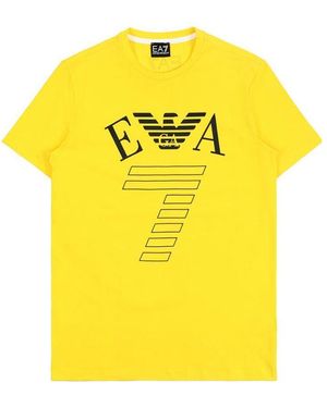 EA7 Round-Necked Logo T-Shirt - Yellow