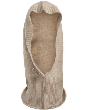Max Mara Solid Color Knitted Hat - Natural